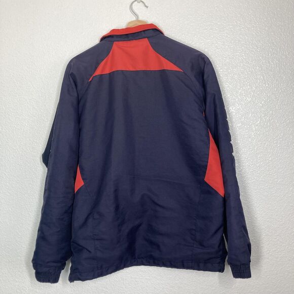 Arena Jacket Womens Medium Navy Red Full Zip Track Warm Up Swim Team 170 - Picture 14 of 16